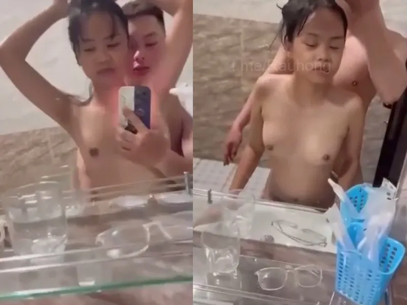 Nhỏ nhắn em cùng anh yêu phang trước gương quay kỉ niệm